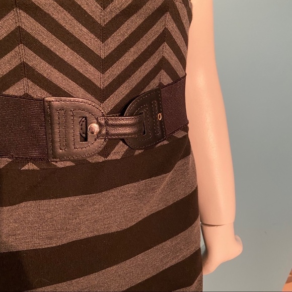 Cache women’s grey and black striped  pencil dress in size 0 - Picture 3 of 8
